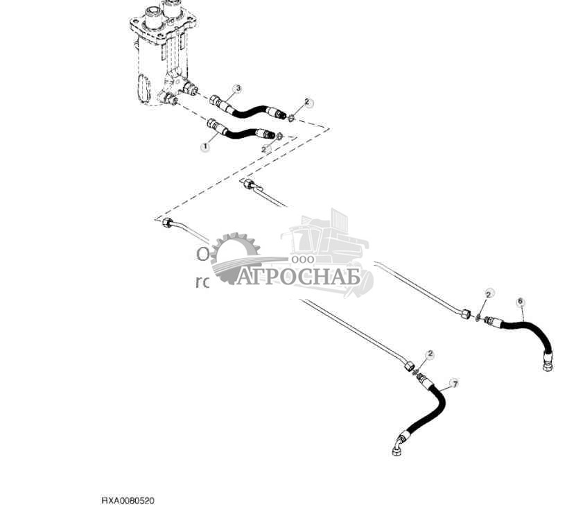 Задние маслопроводы тормоза 